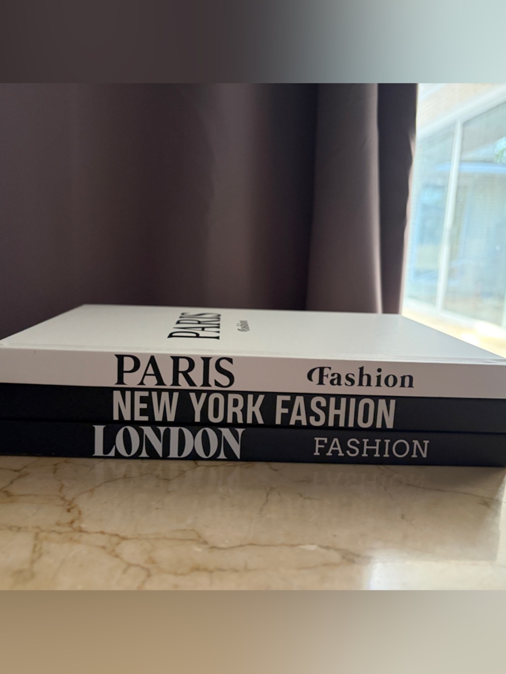 Set of Fashion Coffee Table Books - Paris, New York, London - Black & White